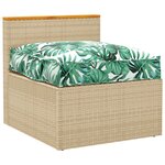 Coussin de Palette vidaXL pour Siège Motif Feuille 70x70x12 cm Tissu Oxford