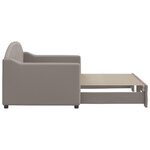 vidaXL Lit de jour avec lit gigogne taupe 80x200 cm tissu