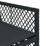 vidaXL Ensemble à manger de jardin 11 Pièces coussins noir résine tressée