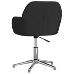 Chaise fauteuil siège pivotante de bureau informatique étude tissu noir 02_0024161
