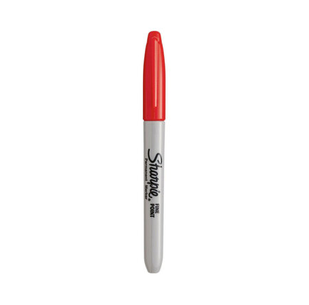 SHARPIE - 1 marqueur permanent - Rouge - Pointe Fine