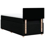 vidaXL Sommier à lattes de lit avec matelas Noir 90x190 cm Tissu