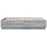 vidaXL Cadre de lit sans matelas sonoma gris 140x190 cm