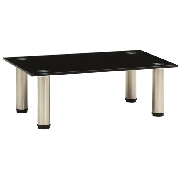 vidaXL Meuble TV Noir 40x35x17 cm Verre trempé