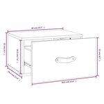 vidaXL Tables de chevet murales 2 Pièces Marron miel 40x29 5x22 cm