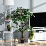 Arbre artificiel plante artificiel ficus hauteur 1 2 m tronc branches liane lichen feuilles grand réalisme pot inclus