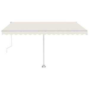 vidaXL Auvent automatique sur pied 400x350 cm Crème