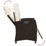 vidaXL Ensemble à manger de jardin et coussins 9 Pièces marron poly rotin