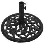 vidaXL Socle de parasol Noir 48x48x33 cm Fonte