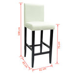 vidaXL Tabourets de bar lot de 4 blanc similicuir