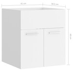 vidaXL Armoire d'évier Blanc 41x38 5x46 cm Bois d’ingénierie