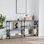 vidaXL Table console sonoma gris 150x29x76 5 cm bois d'ingénierie