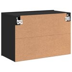 vidaXL Meuble TV mural noir 60x30x41 cm