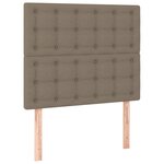 vidaXL Sommier à lattes de lit avec matelas Taupe 80x200 cm Tissu