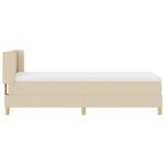 vidaXL Lit avec sommier crème 80x200 cm en tissu