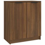 vidaXL Meuble à chaussures Chêne marron 59x35x70 cm Bois d'ingénierie