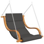 vidaXL Balancelle sans balançoire avec coussin Bois courbé massif