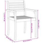 vidaXL Chaises de jardin lot de 8 59x55x85 bois massif d'acacia
