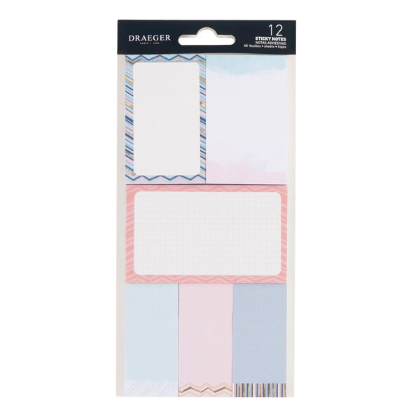 Sticky Notes - Lot De 12 Blocs Pastel - Draeger paris