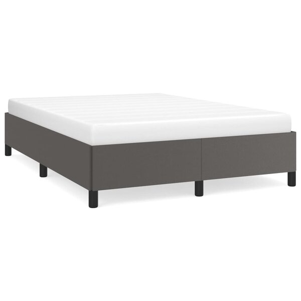 vidaXL Cadre de lit Gris 140x200 cm Similicuir