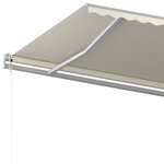 vidaXL Auvent manuel rétractable avec poteaux 6x3 m Crème