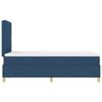 vidaXL Lit avec sommier et matelas bleu 120x200 cm en tissu