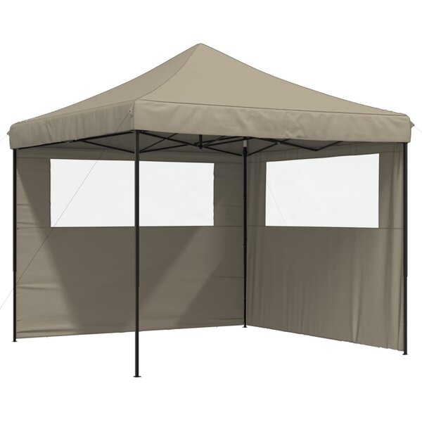 vidaXL Tente de réception pliable escamotable avec 2 parois latérales