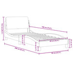 vidaXL Cadre de lit sans matelas cappuccino 90x190 cm similicuir