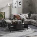 vidaXL Table basse gris brillant 103 5x60x35 cm bois d'ingénierie
