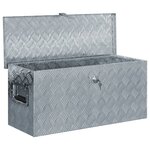 vidaXL Boîte en aluminium 80 x 30 x 35 cm Argenté