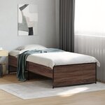 vidaXL Cadre de lit sans matelas chêne marron 90x200 cm