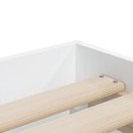 vidaXL Cadre de lit avec tiroirs sans matelas blanc 90x190 cm