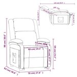 vidaXL Fauteuil inclinable gris clair velours