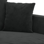 vidaXL Ensemble de canapés 2 Pièces avec coussins Noir Velours