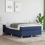 vidaXL Cadre de lit sans matelas bleu 120x200 cm tissu