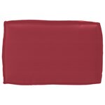 vidaXL Coussin de palette pour dossier Rouge vin 60x40x12 cm Tissu Oxford