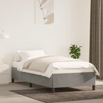 vidaXL Cadre de lit Gris clair 80x200 cm Velours
