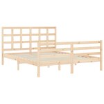vidaXL Cadre de lit avec tête de lit 160x200 cm bois massif