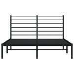 vidaXL Cadre de lit métal sans matelas avec tête de lit noir 120x190cm