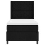 Lit avec sommier et matelas LED vidaXL Noir 90x200 cm Tissu