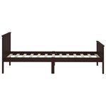 vidaXL Cadre de lit sans matelas marron foncé pin massif 100x200 cm