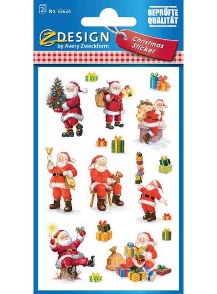 Zdesign autocollant de noel 'saint nicolas' 2 planches de 16 avery zweckform