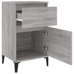 vidaXL Tables de chevet 2 Pièces sonoma gris 40x35x70 cm