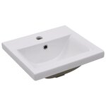 vidaXL Ensemble de meubles de salle de bain Blanc Aggloméré