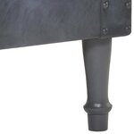 vidaXL Chaise cabriolet gris cuir véritable