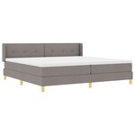 Lit avec sommiers vidaXL et matelas taupe 200x200 cm en tissu