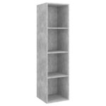 vidaXL Meubles TV muraux 2 Pièces Gris béton Aggloméré