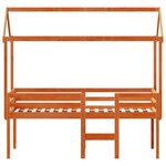vidaXL Lit haut sans matelas cire marron 80x200 cm bois de pin massif