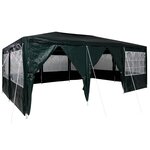 vidaXL Tente de fête avec 10 parois latérales vertes 6x4 m PE