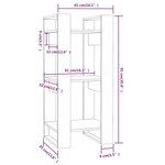 vidaXL Bibliothèque/Cloison Marron miel 41x35x91 cm Bois massif